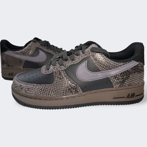 Nike Air Force 1 ’07 LV8 Off Noir Carbon Snakeskin Shoes Mens Size 11 HF2898-001 - Picture 3 of 13